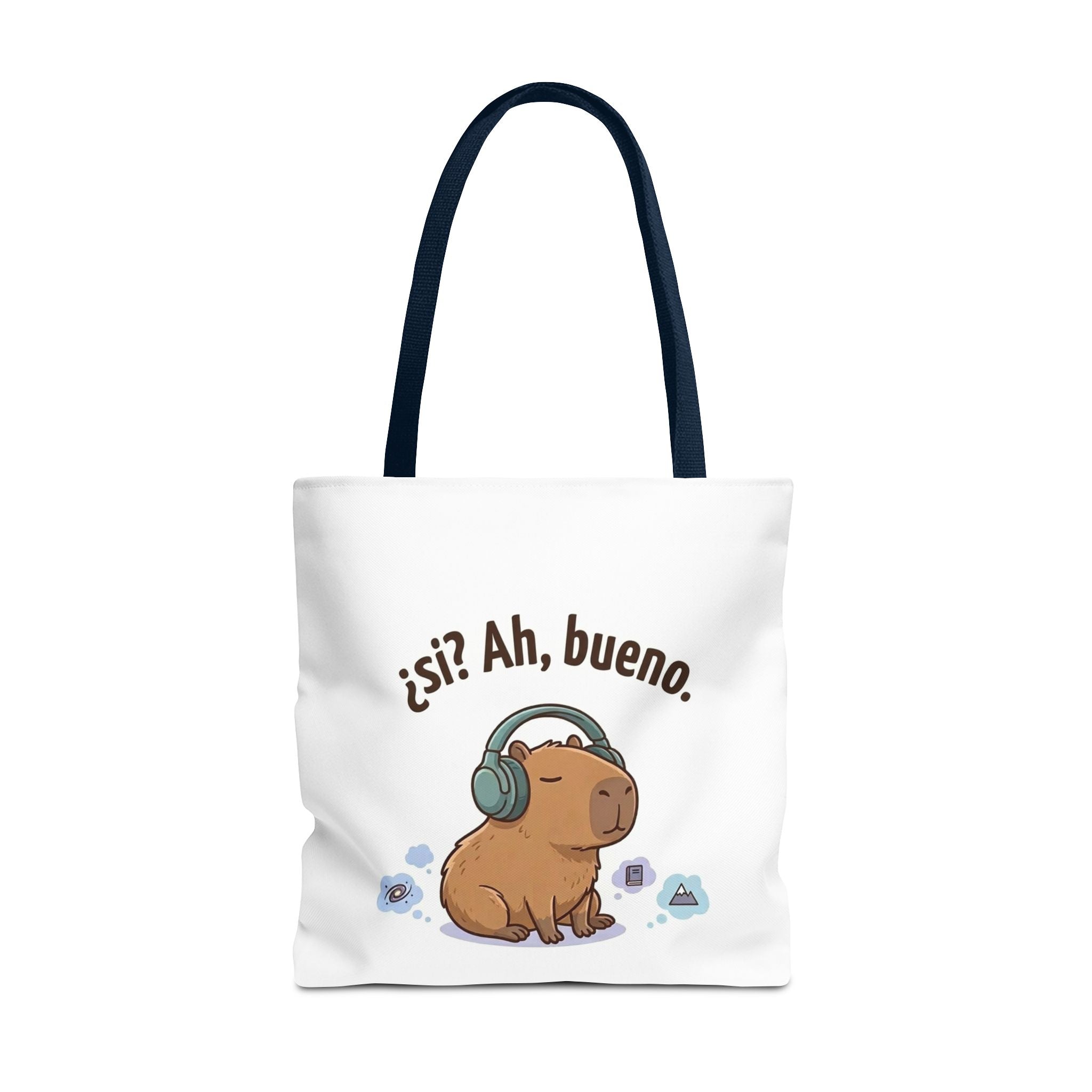Capybara Tote Bag, ¿Ah, bueno? Meme, Zen Animal Cotton Tote