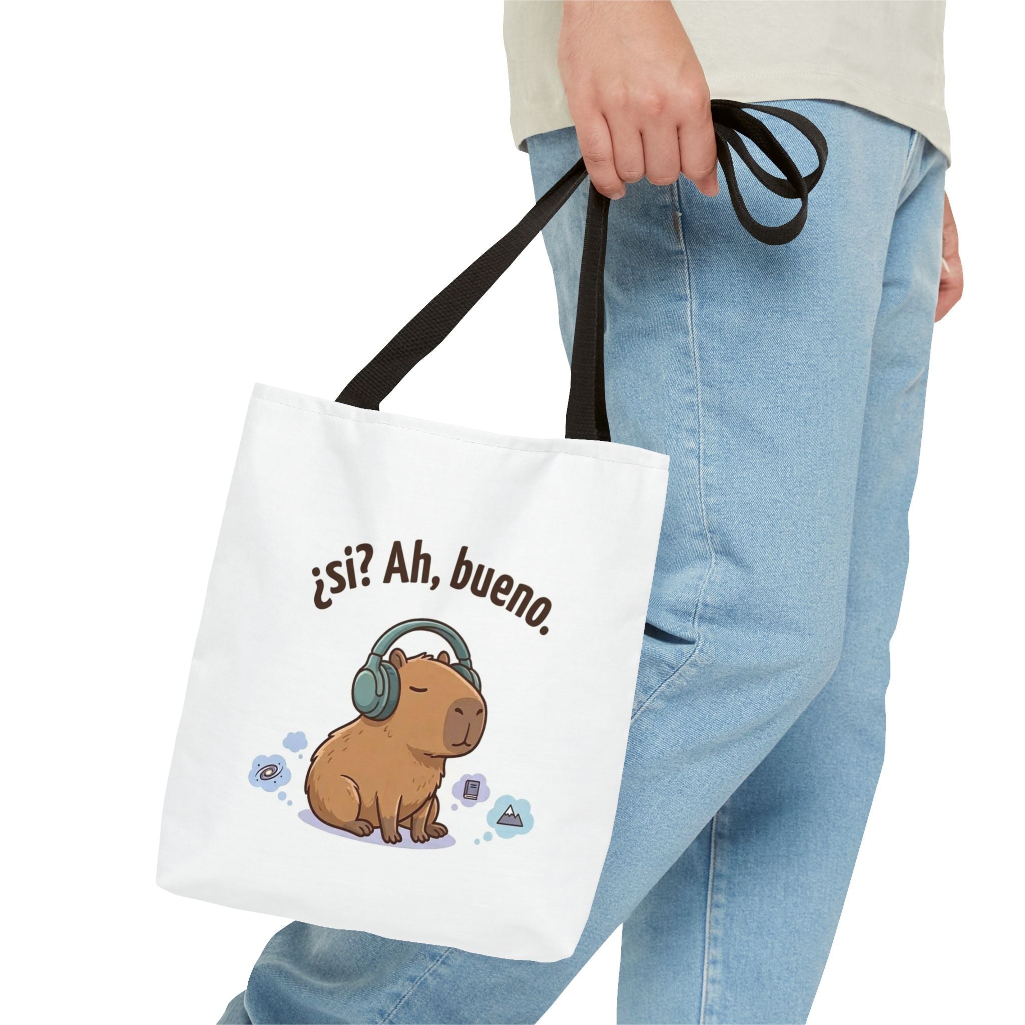 Capybara Tote Bag, ¿Ah, bueno? Meme, Zen Animal Cotton Tote