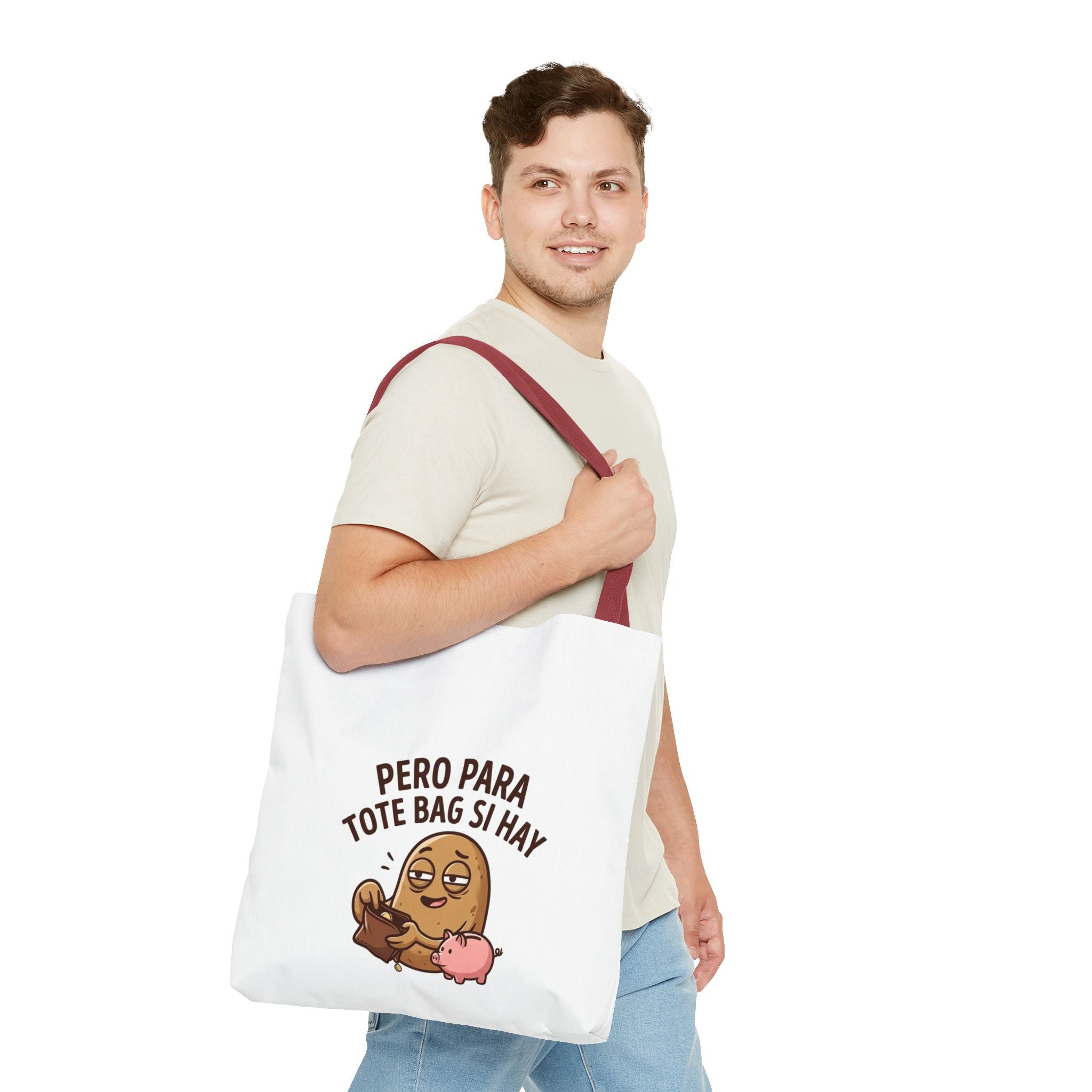Funny Potato Meme Tote Bag, Couch Potato Gift, Polyester Everyday Carryall