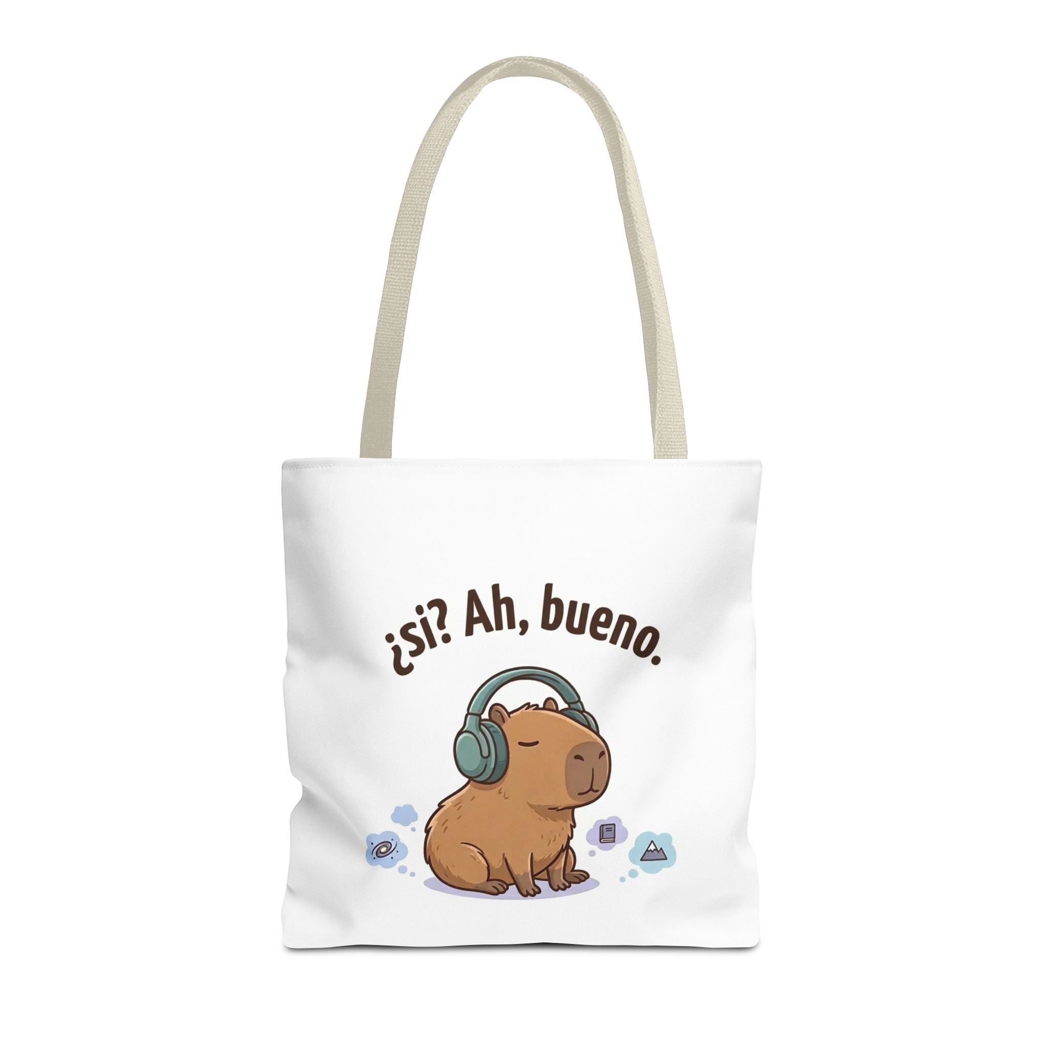 Capybara Tote Bag, ¿Ah, bueno? Meme, Zen Animal Cotton Tote