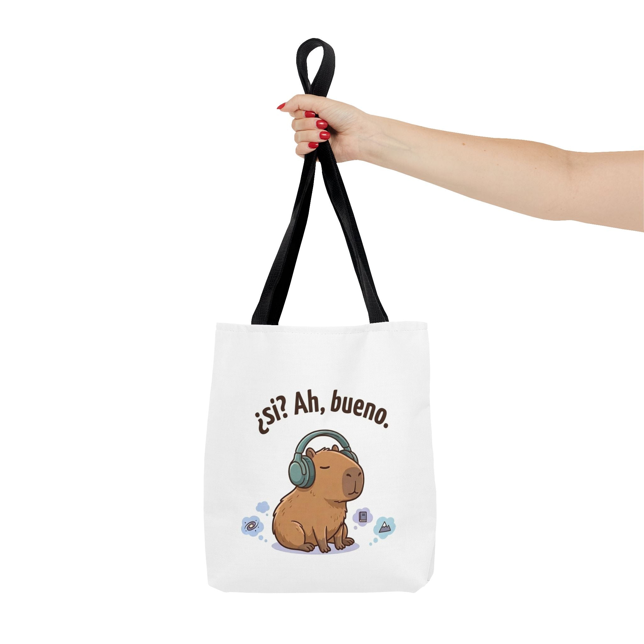 Capybara Tote Bag, ¿Ah, bueno? Meme, Zen Animal Cotton Tote