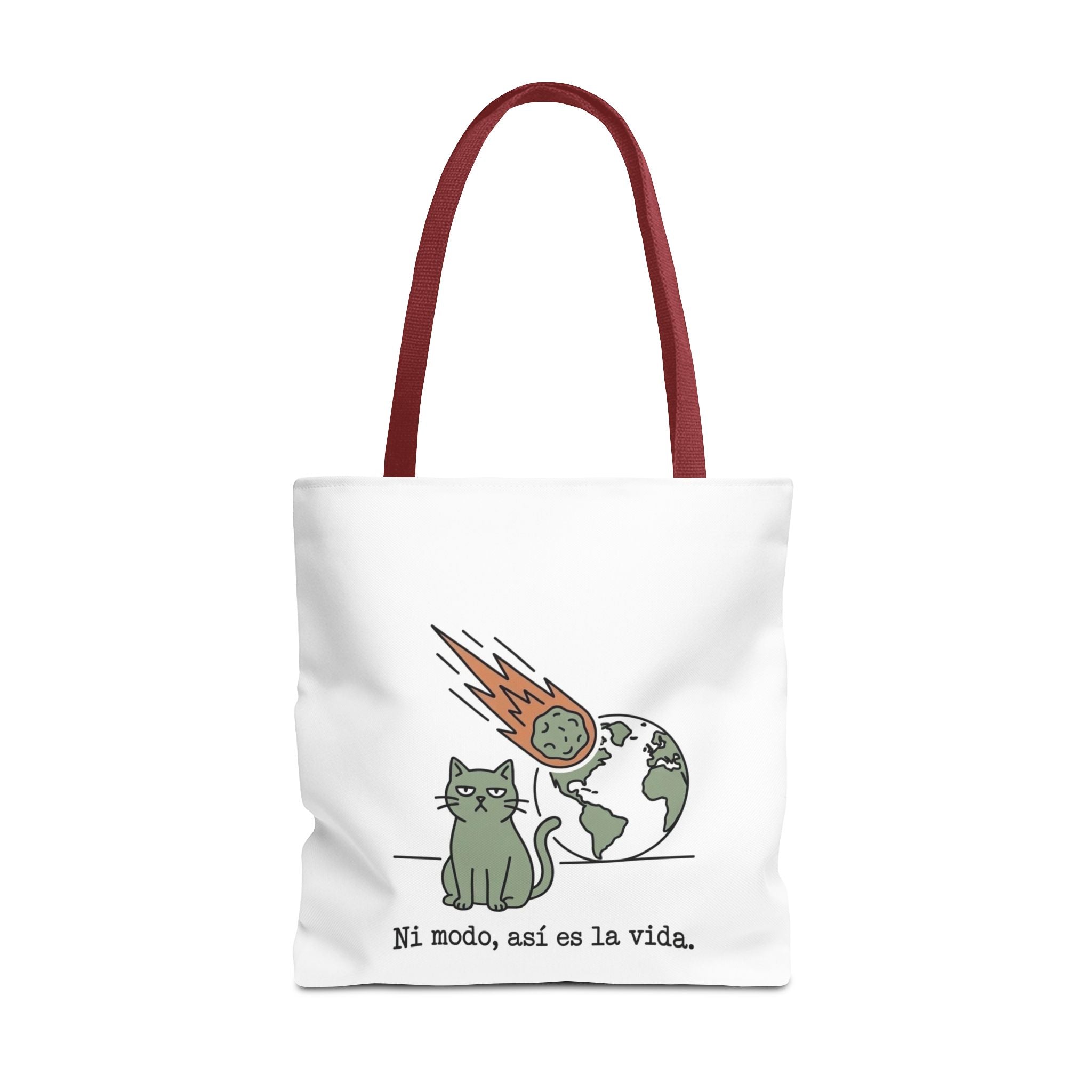 Space Cat Meteorite Tote Bag, Funny Sarcastic Humor Cat Mom Gift