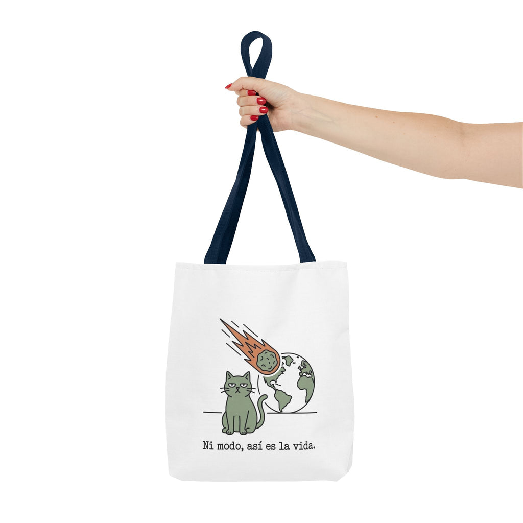 Space Cat Meteorite Tote Bag, Funny Sarcastic Humor Cat Mom Gift