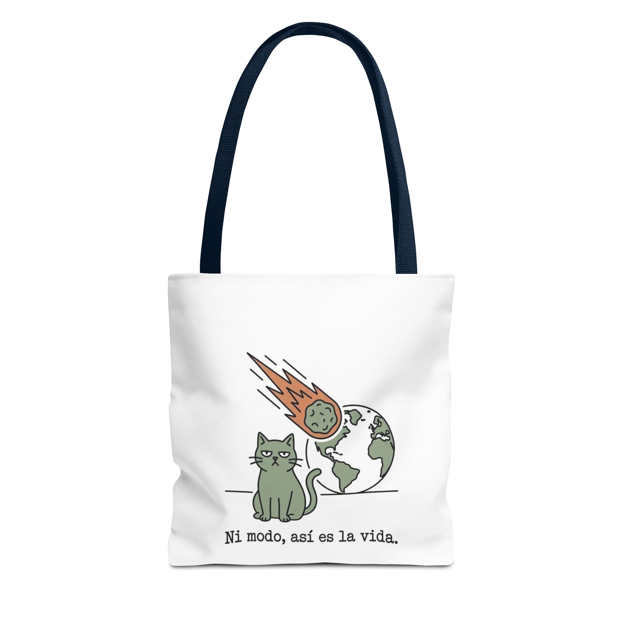 Space Cat Meteorite Tote Bag, Funny Sarcastic Humor Cat Mom Gift