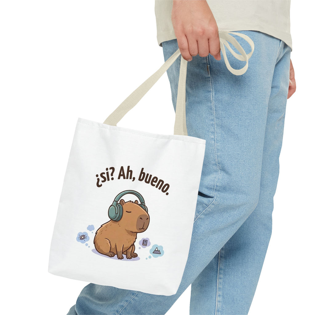 Capybara Tote Bag, ¿Ah, bueno? Meme, Zen Animal Cotton Tote