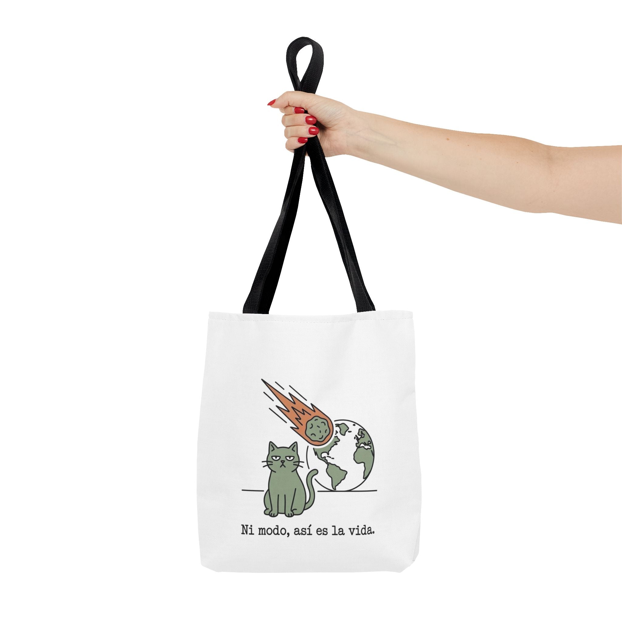 Space Cat Meteorite Tote Bag, Funny Sarcastic Humor Cat Mom Gift