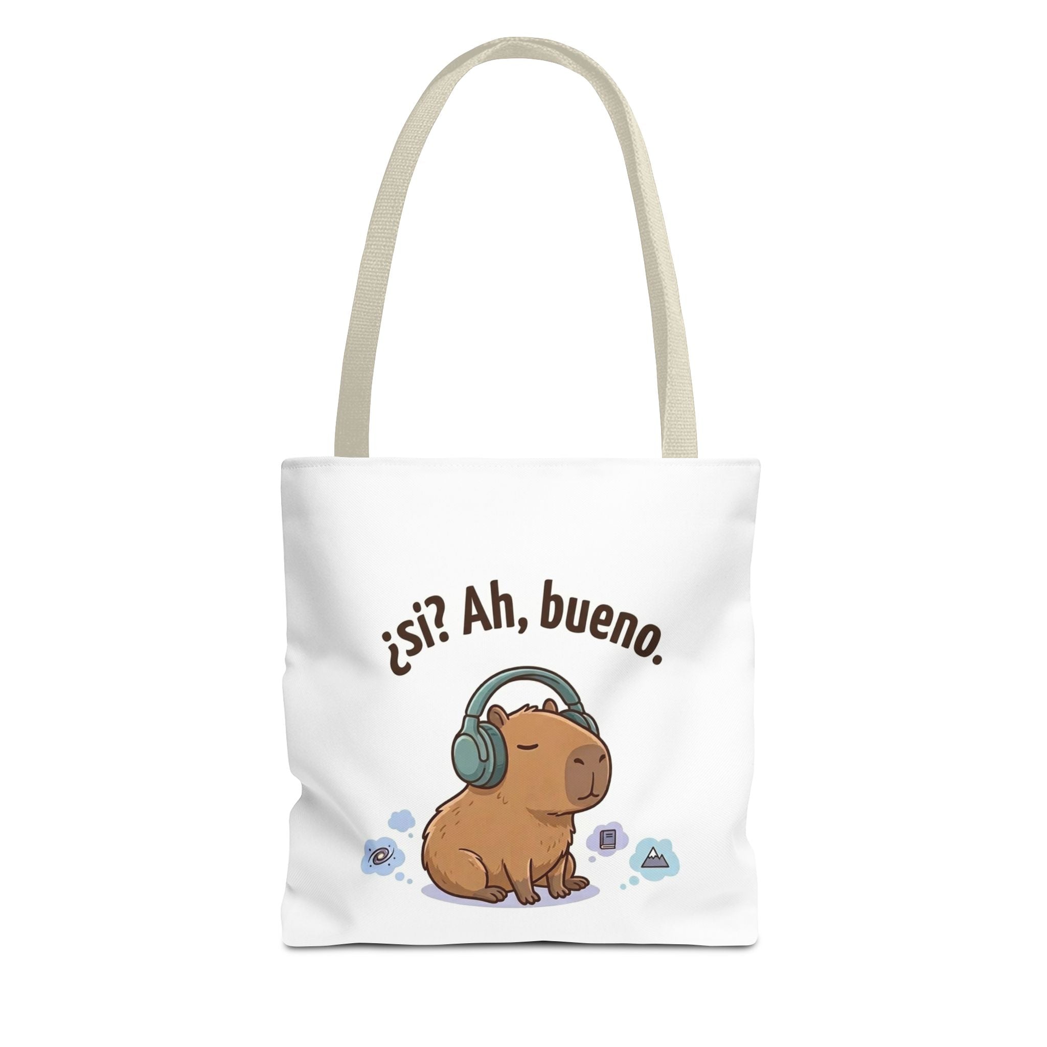 Capybara Tote Bag, ¿Ah, bueno? Meme, Zen Animal Cotton Tote
