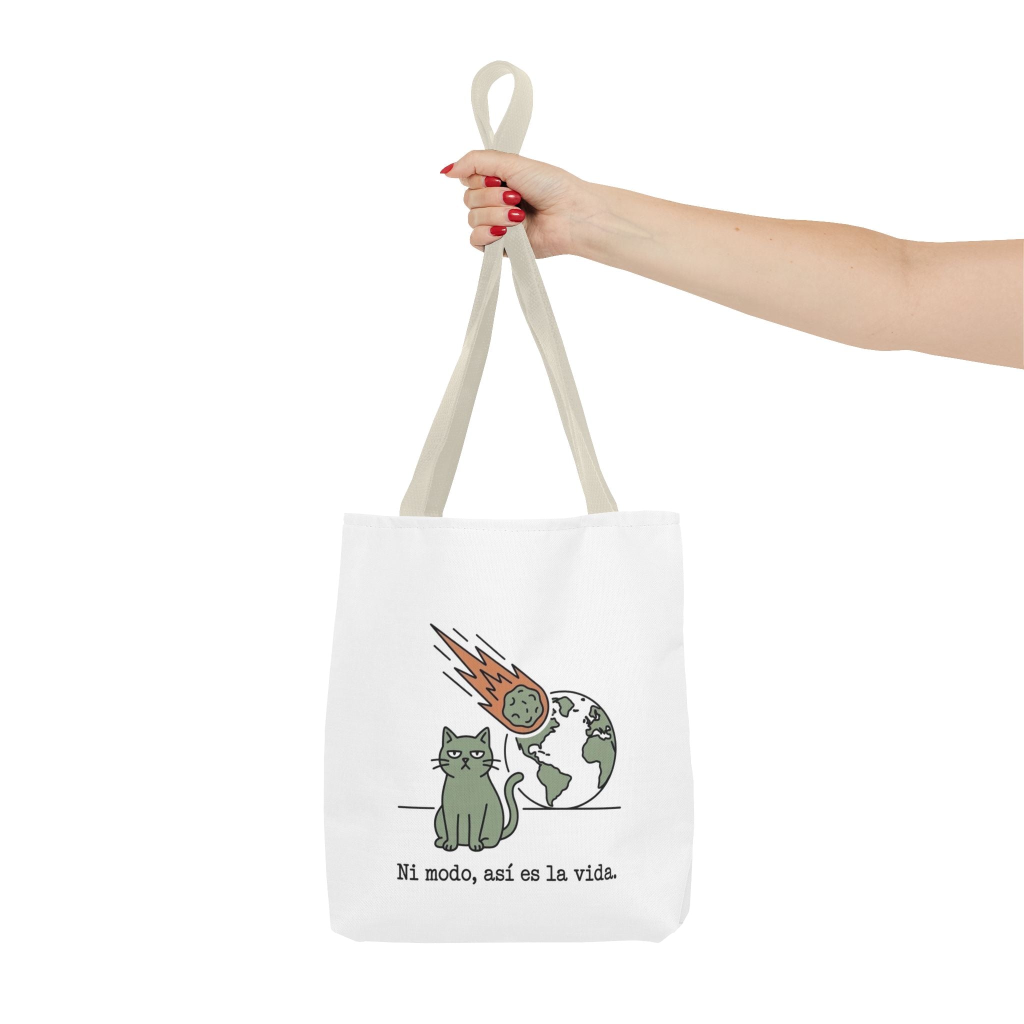 Space Cat Meteorite Tote Bag, Funny Sarcastic Humor Cat Mom Gift