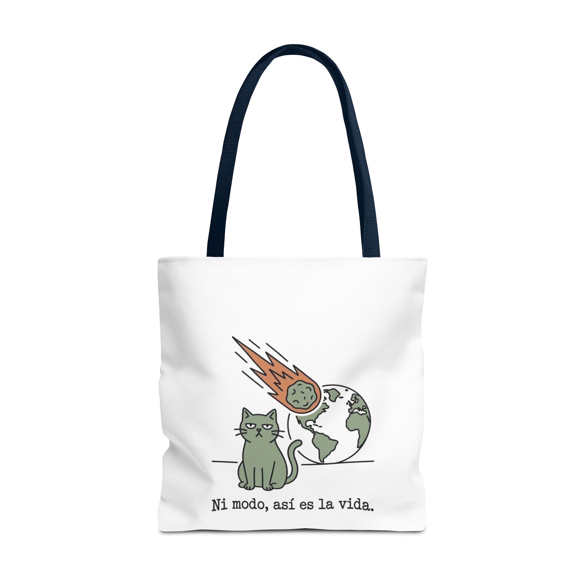 Space Cat Meteorite Tote Bag, Funny Sarcastic Humor Cat Mom Gift