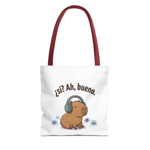 Capybara Tote Bag, ¿Ah, bueno? Meme, Zen Animal Cotton Tote