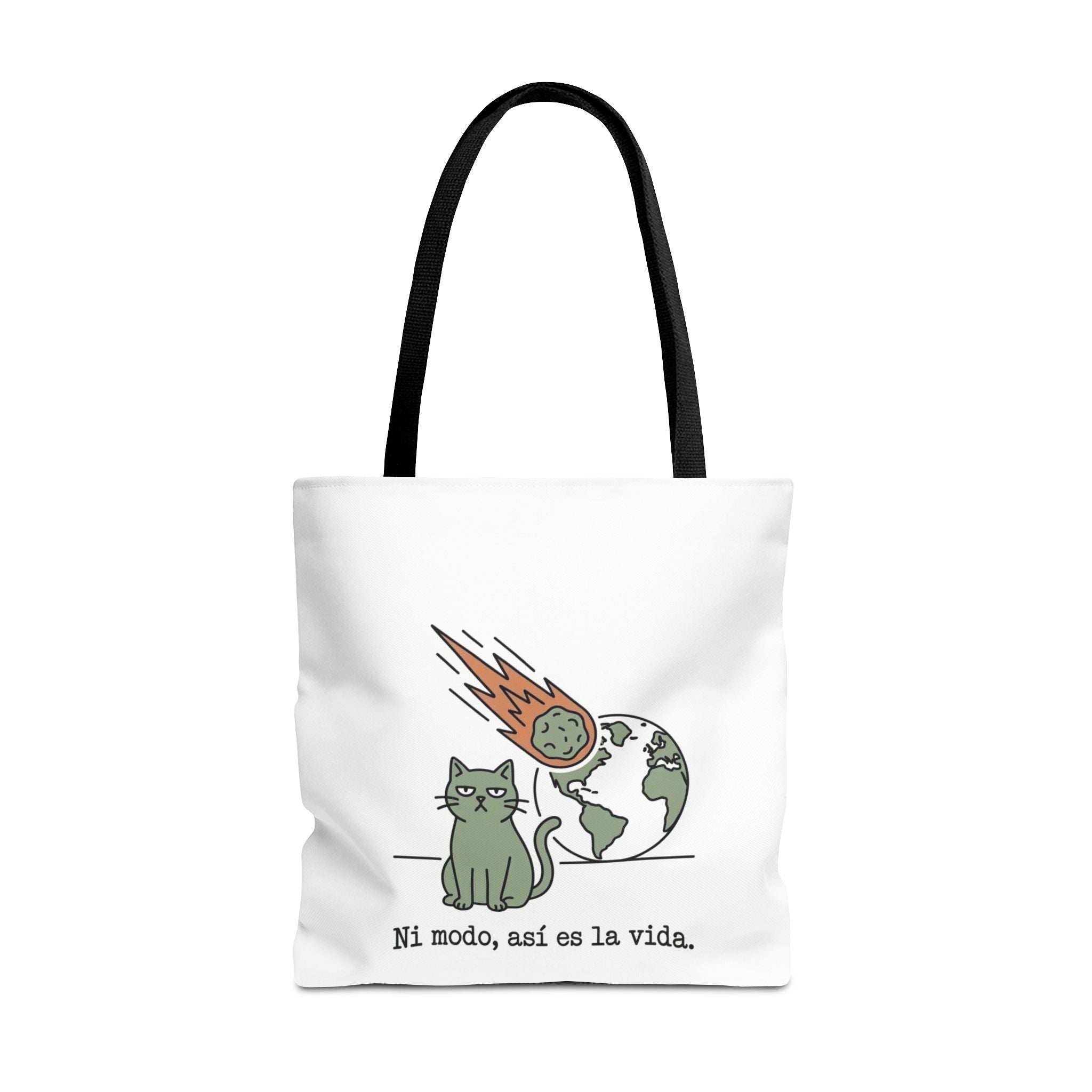 Space Cat Meteorite Tote Bag, Funny Sarcastic Humor Cat Mom Gift