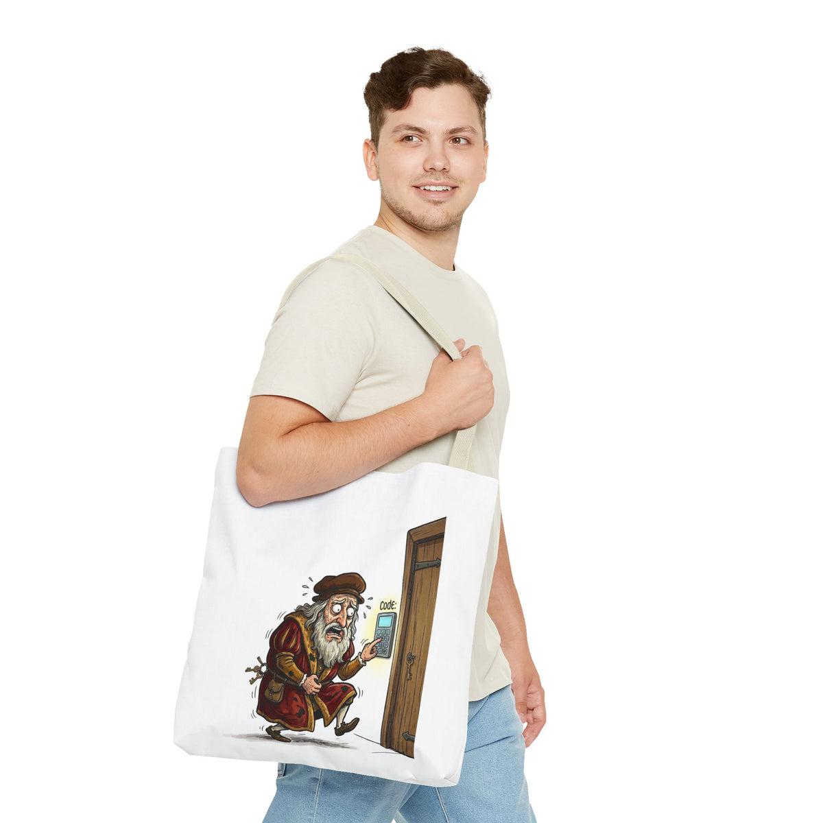 DaVinci Code Funny Tote Bag, Renaissance Art History Lover Gift