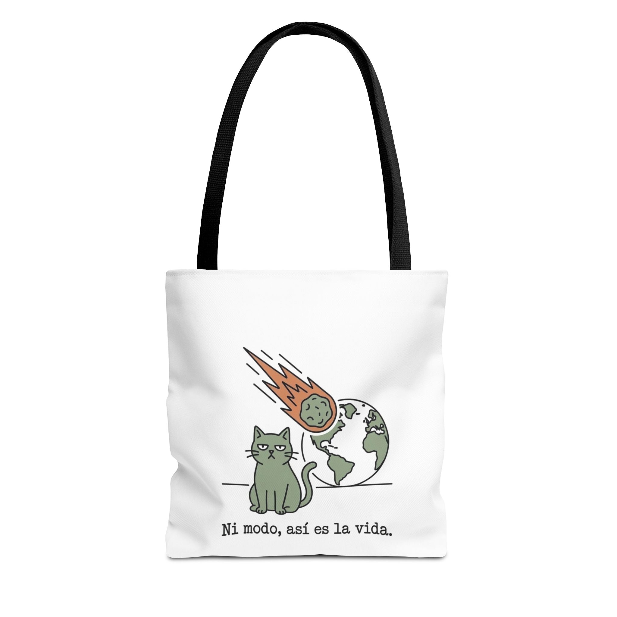 Space Cat Meteorite Tote Bag, Funny Sarcastic Humor Cat Mom Gift