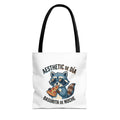 Tote Bag Raccoon Eating Pizza, Funny Meme Bag, Polyester Everyday Use