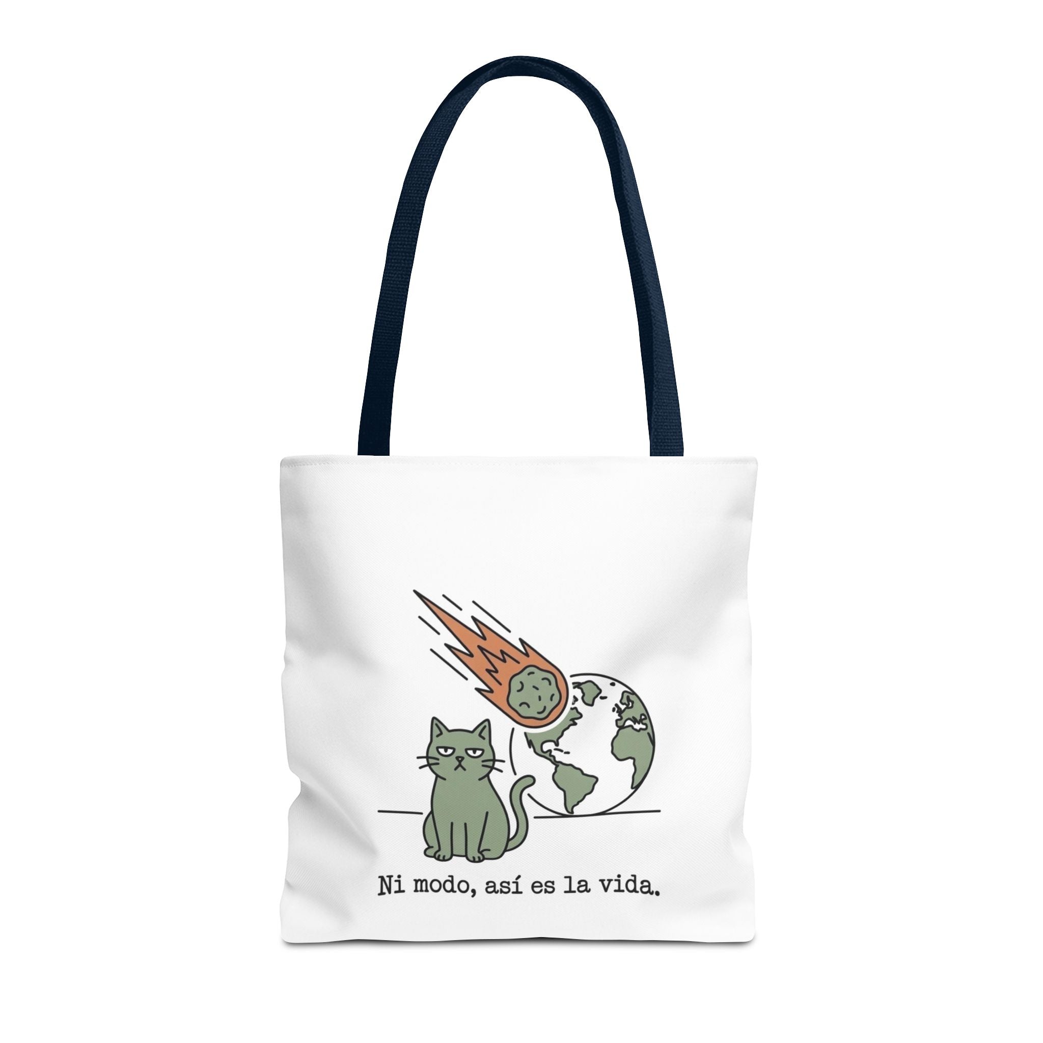 Space Cat Meteorite Tote Bag, Funny Sarcastic Humor Cat Mom Gift
