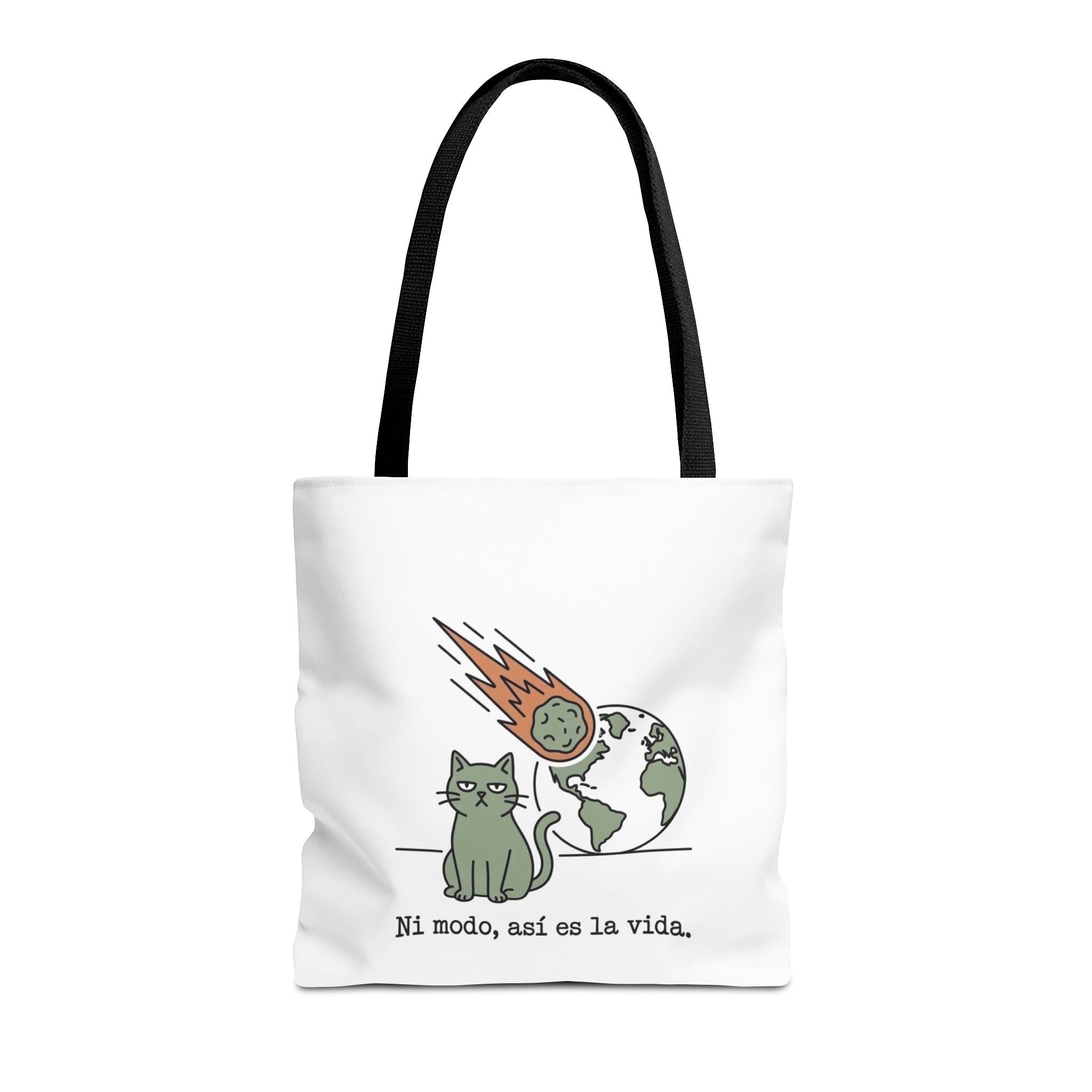 Space Cat Meteorite Tote Bag, Funny Sarcastic Humor Cat Mom Gift