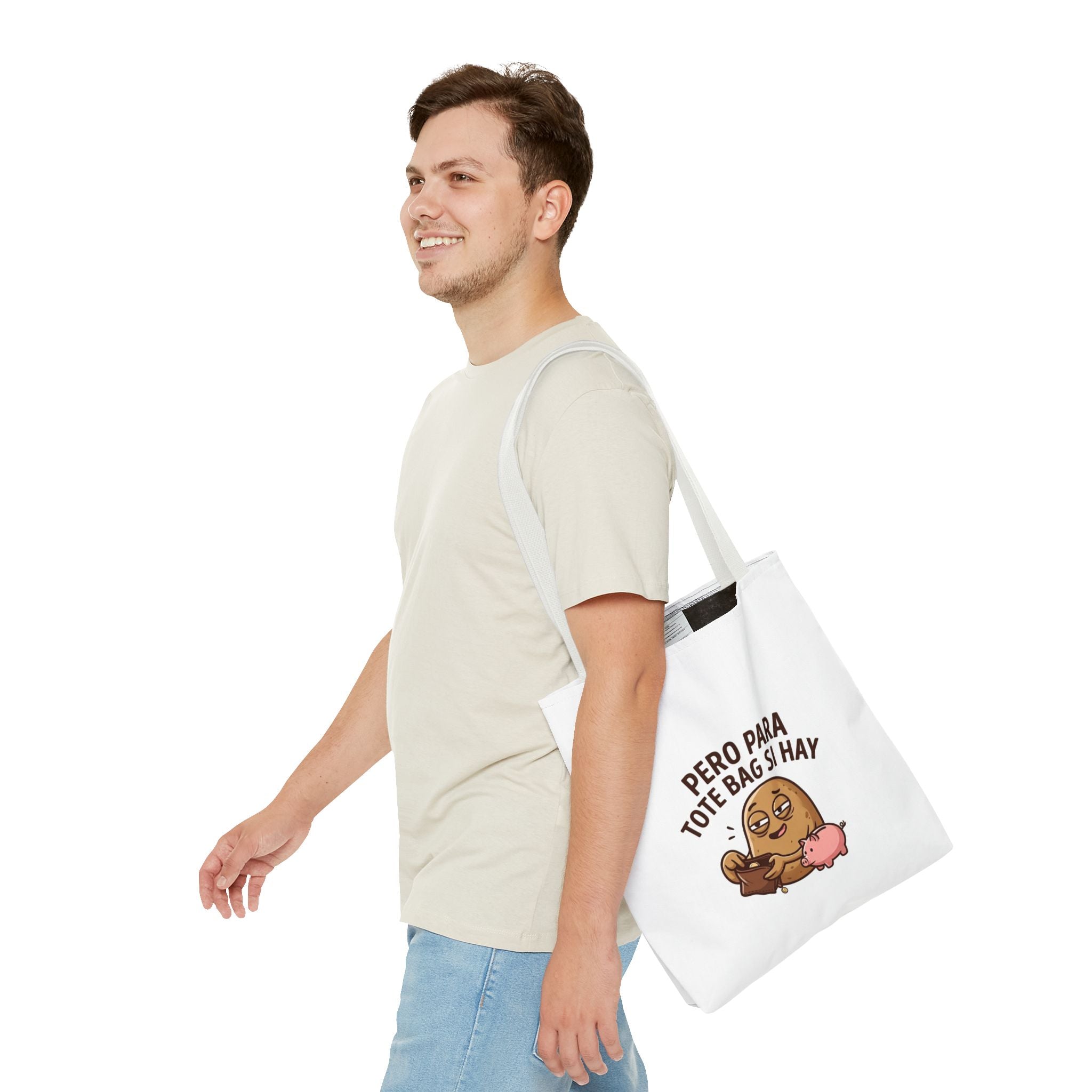 Funny Potato Meme Tote Bag, Couch Potato Gift, Polyester Everyday Carryall
