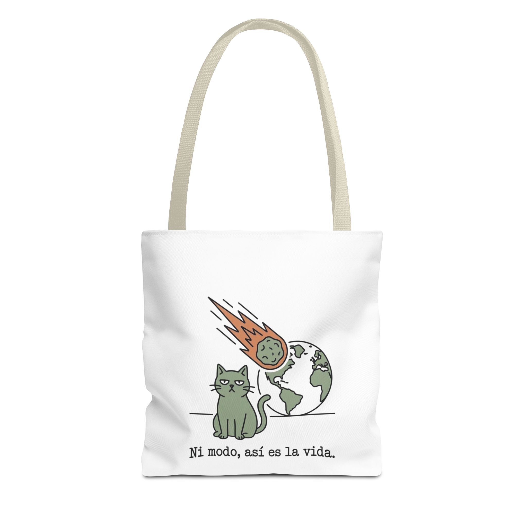 Space Cat Meteorite Tote Bag, Funny Sarcastic Humor Cat Mom Gift