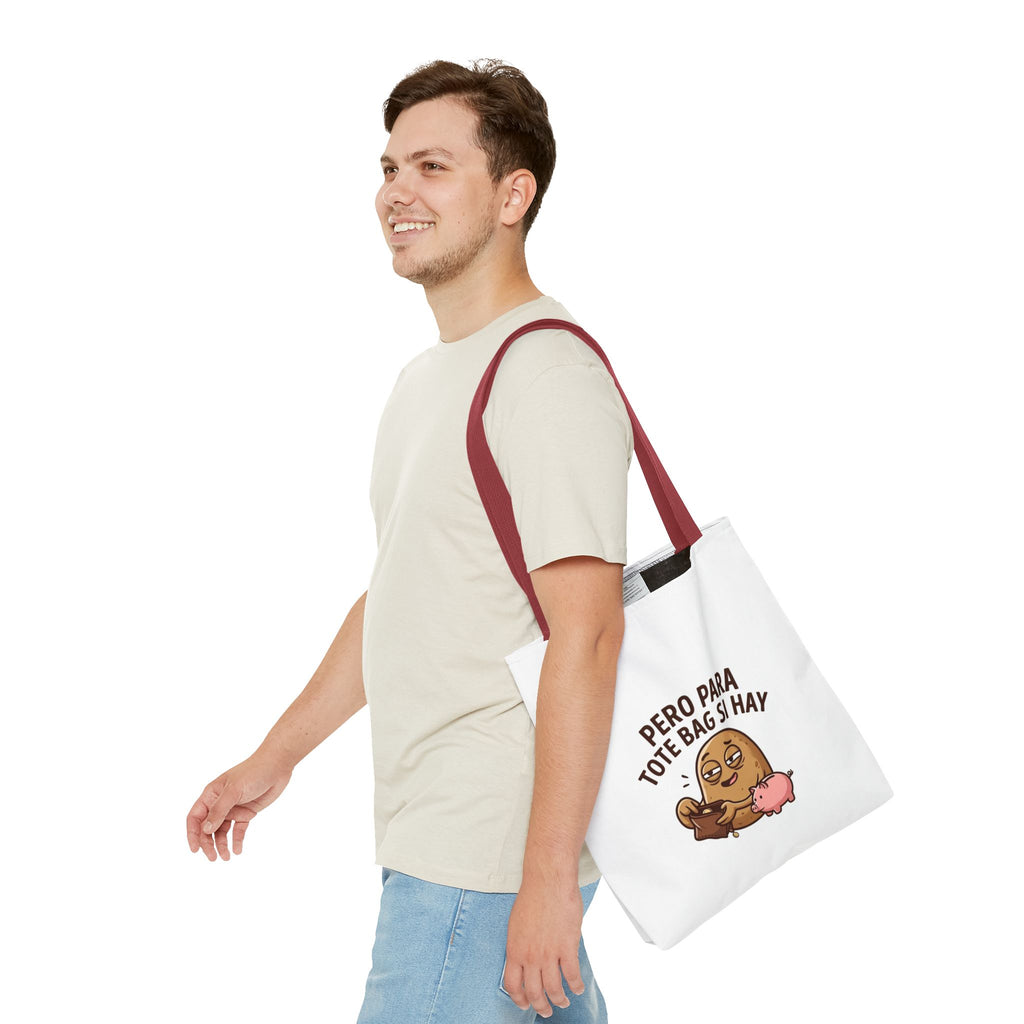 Funny Potato Meme Tote Bag, Couch Potato Gift, Polyester Everyday Carryall