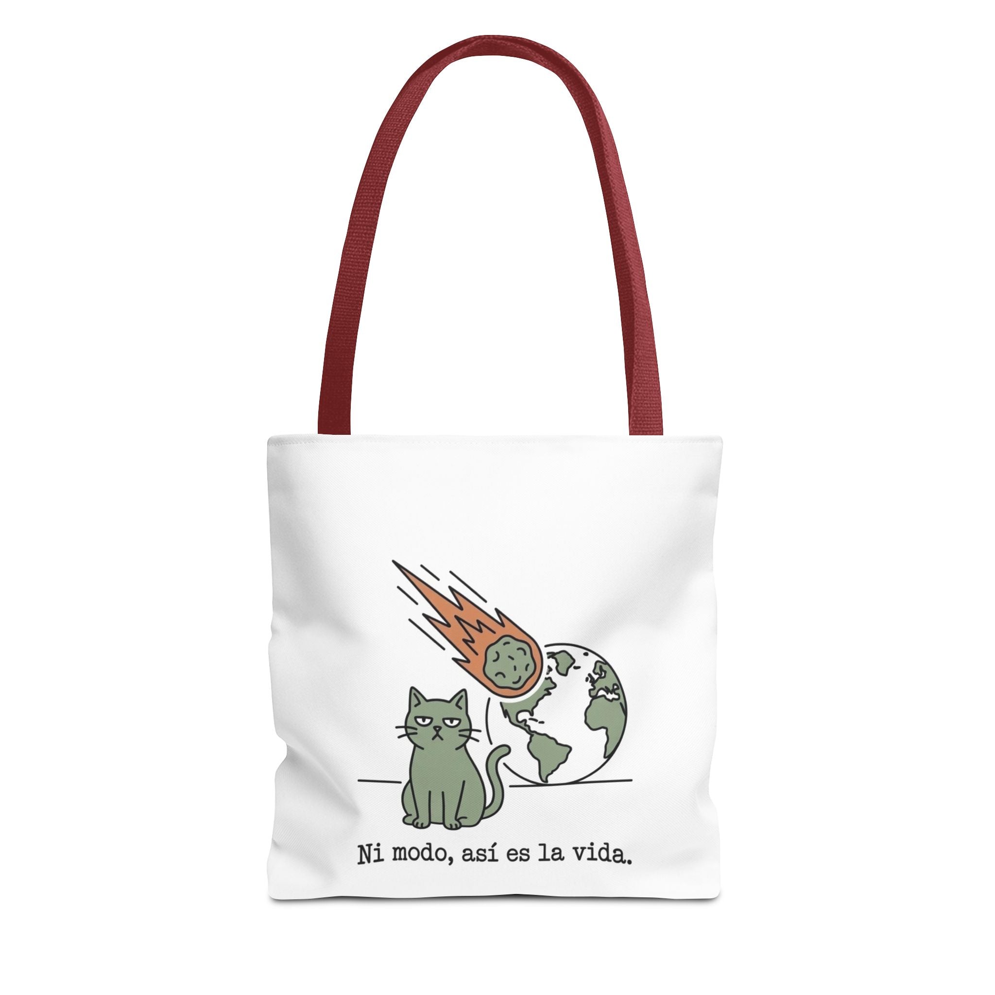 Space Cat Meteorite Tote Bag, Funny Sarcastic Humor Cat Mom Gift