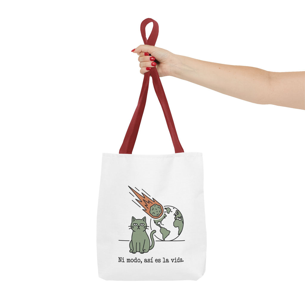 Space Cat Meteorite Tote Bag, Funny Sarcastic Humor Cat Mom Gift