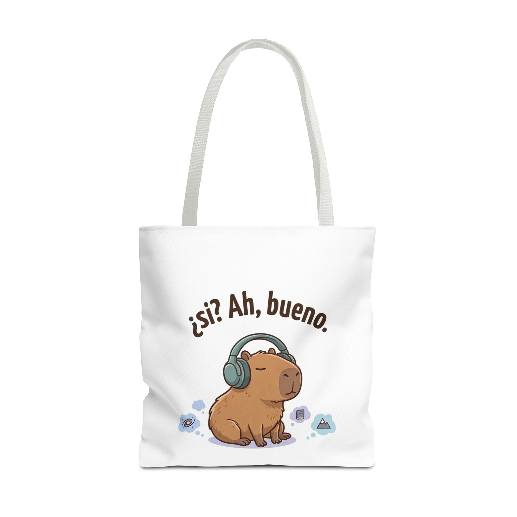 Capybara Tote Bag, ¿Ah, bueno? Meme, Zen Animal Cotton Tote