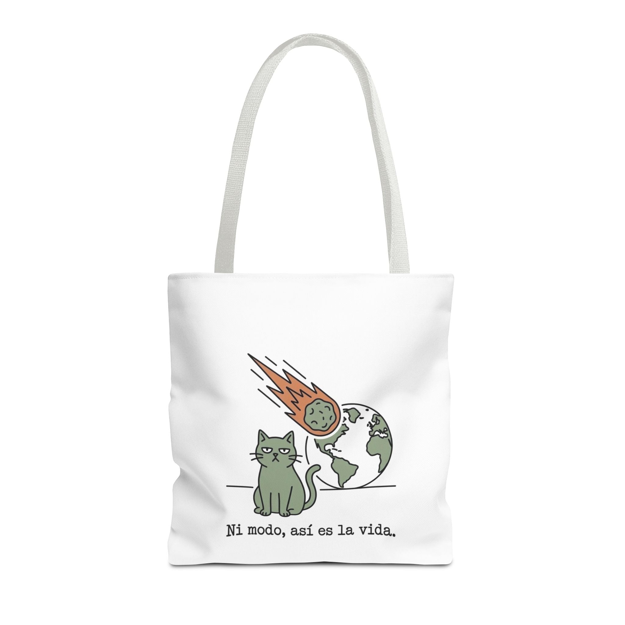 Space Cat Meteorite Tote Bag, Funny Sarcastic Humor Cat Mom Gift