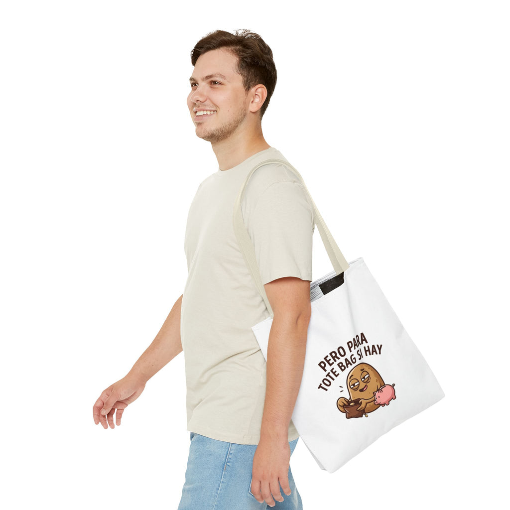 Funny Potato Meme Tote Bag, Couch Potato Gift, Polyester Everyday Carryall