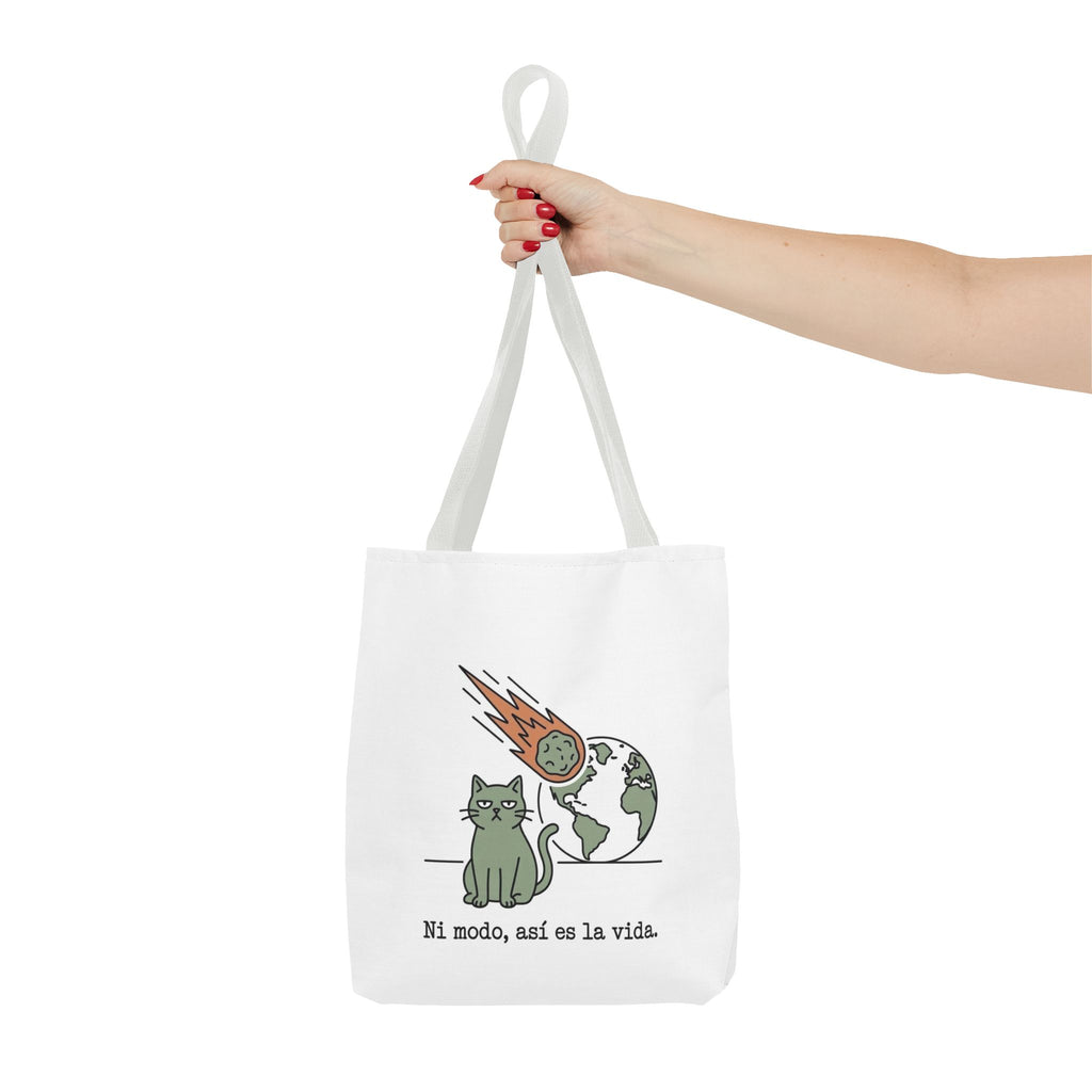 Space Cat Meteorite Tote Bag, Funny Sarcastic Humor Cat Mom Gift