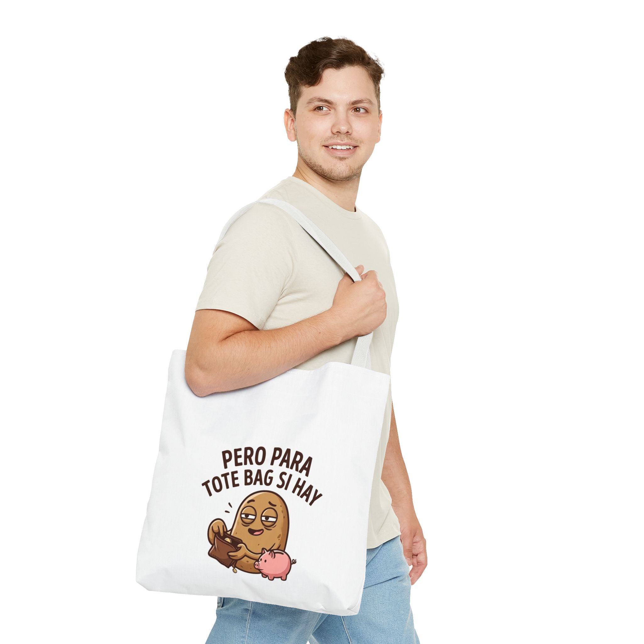 Funny Potato Meme Tote Bag, Couch Potato Gift, Polyester Everyday Carryall