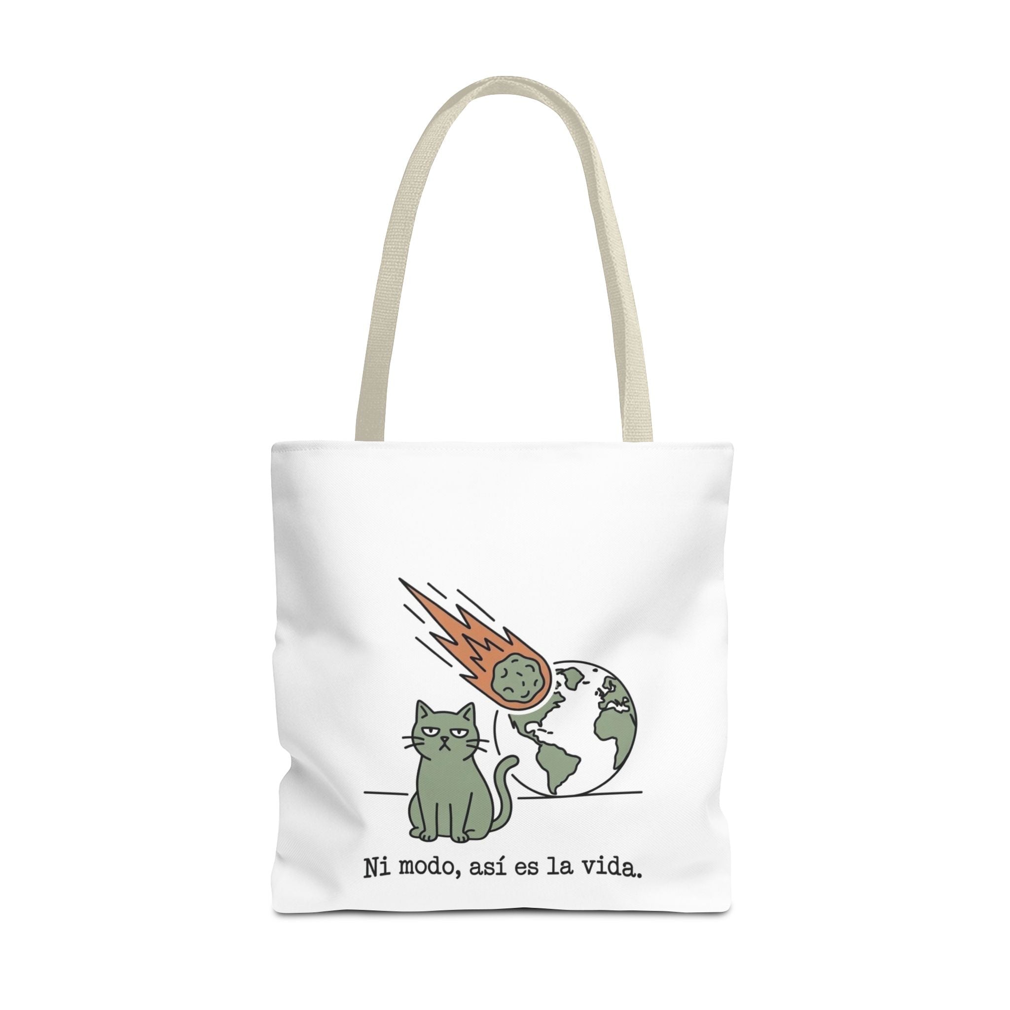 Space Cat Meteorite Tote Bag, Funny Sarcastic Humor Cat Mom Gift