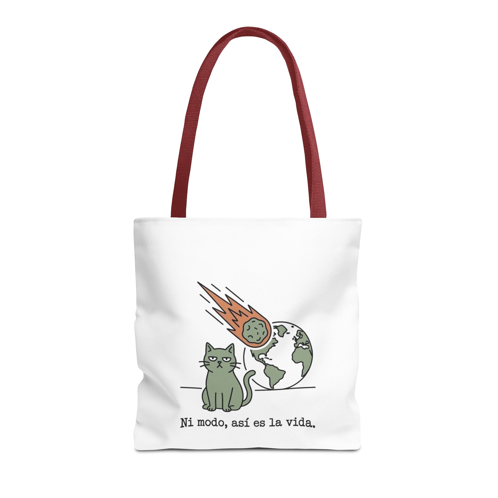Space Cat Meteorite Tote Bag, Funny Sarcastic Humor Cat Mom Gift
