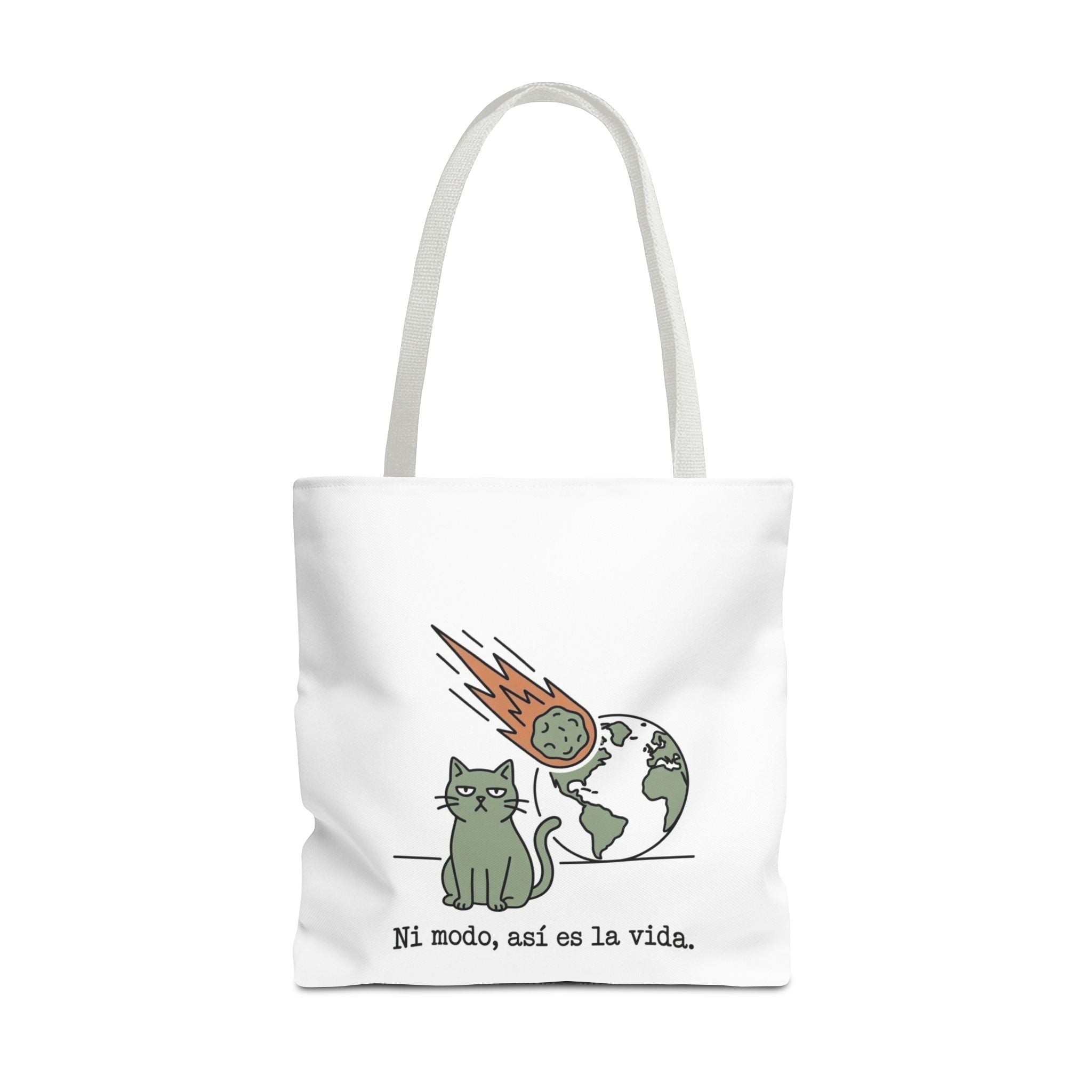 Space Cat Meteorite Tote Bag, Funny Sarcastic Humor Cat Mom Gift