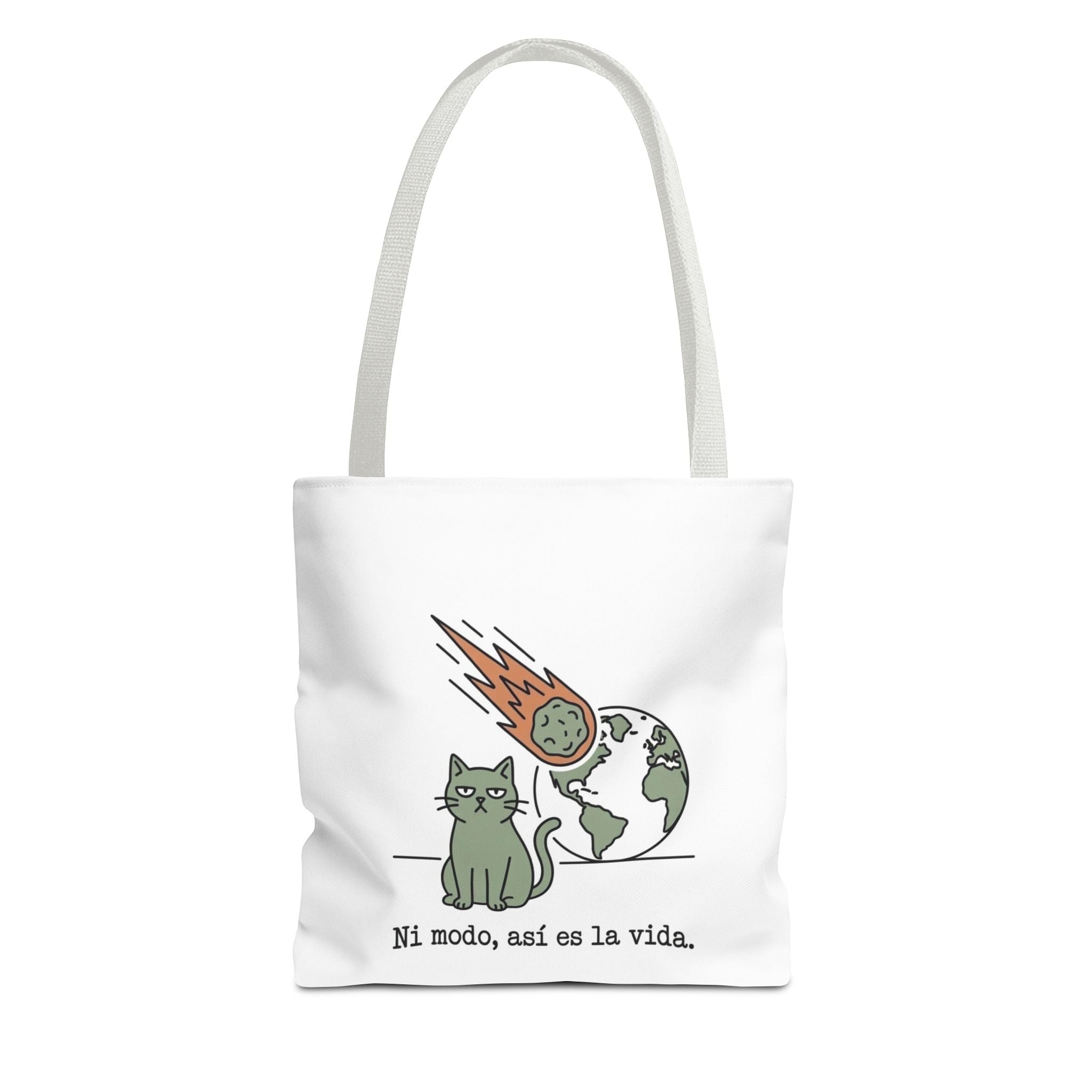 Space Cat Meteorite Tote Bag, Funny Sarcastic Humor Cat Mom Gift